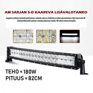 LED-Lisävalotanko Kaareva 5D-Optiikalla 82cm / 180w
