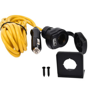 Jatkojohto tupakansytytinpistoke + USB 2.4A Axxel
