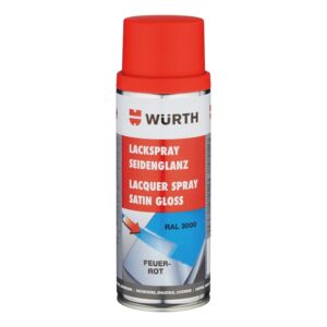 Punainen puolikiiltävä spraymaali WURTH 400ml